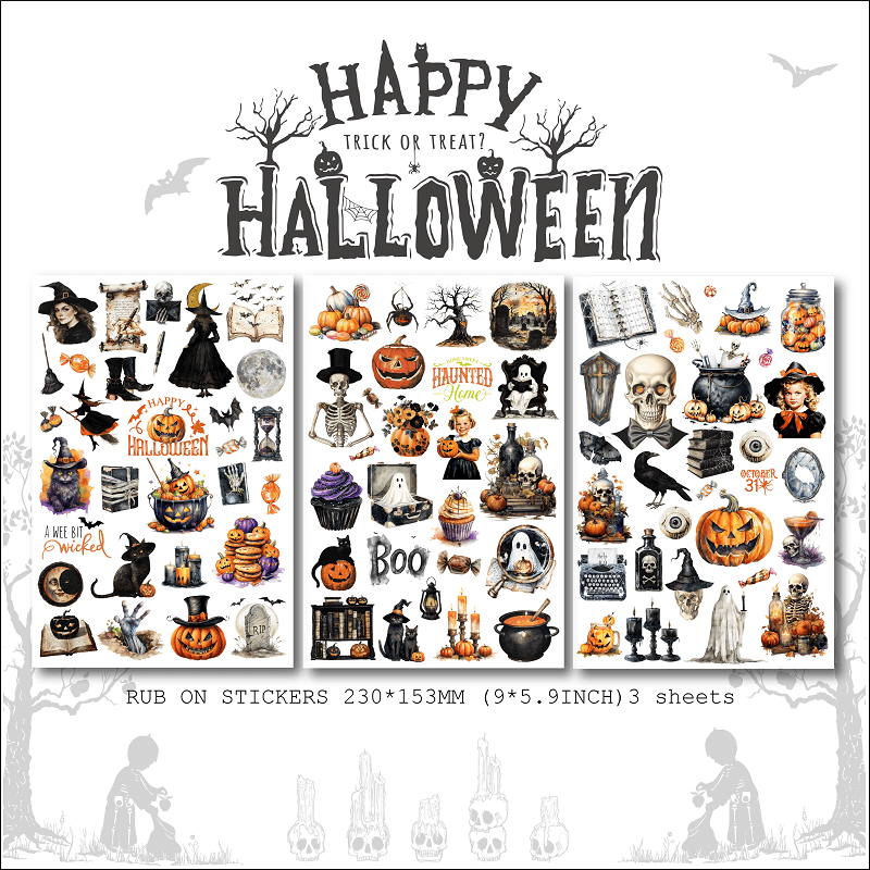 3Pcs_Halloween_-_Rub-On_Stickers_-_Junk_Journal