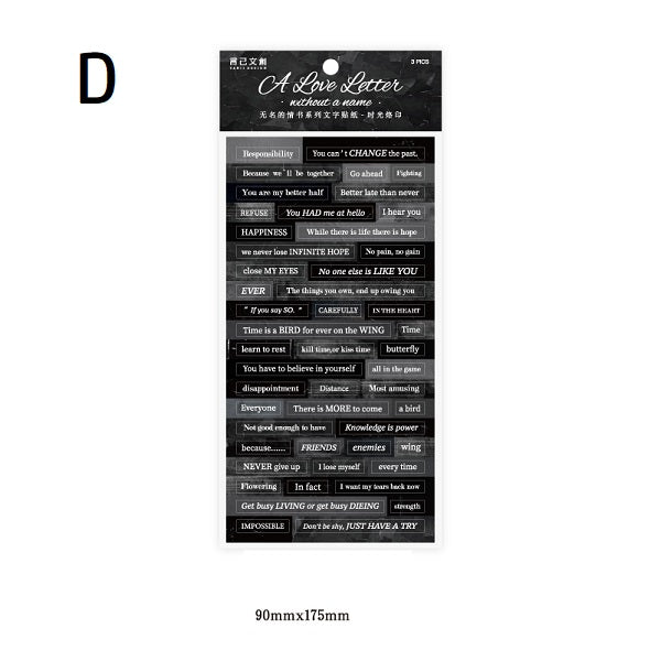 Englischer Liebesbrief-Aufkleber