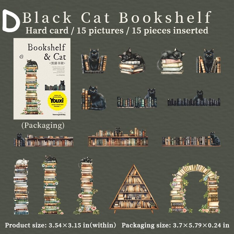 CatandBookshelf-HardCardStickers-Scrapbooking-D