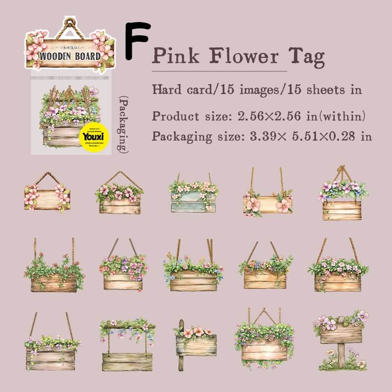 GardenWoodenSign-HardCardSticker-Scrapbooking-F