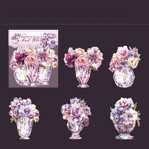 Vase and Flower Series Stickers