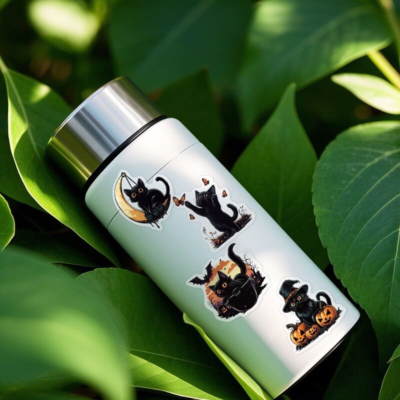 50pcsBlackCatPETStickers-JunkJournal-5