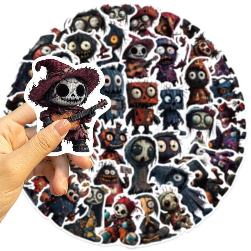 50pcsSpookyGhost-Stickers-Junkjournal-2
