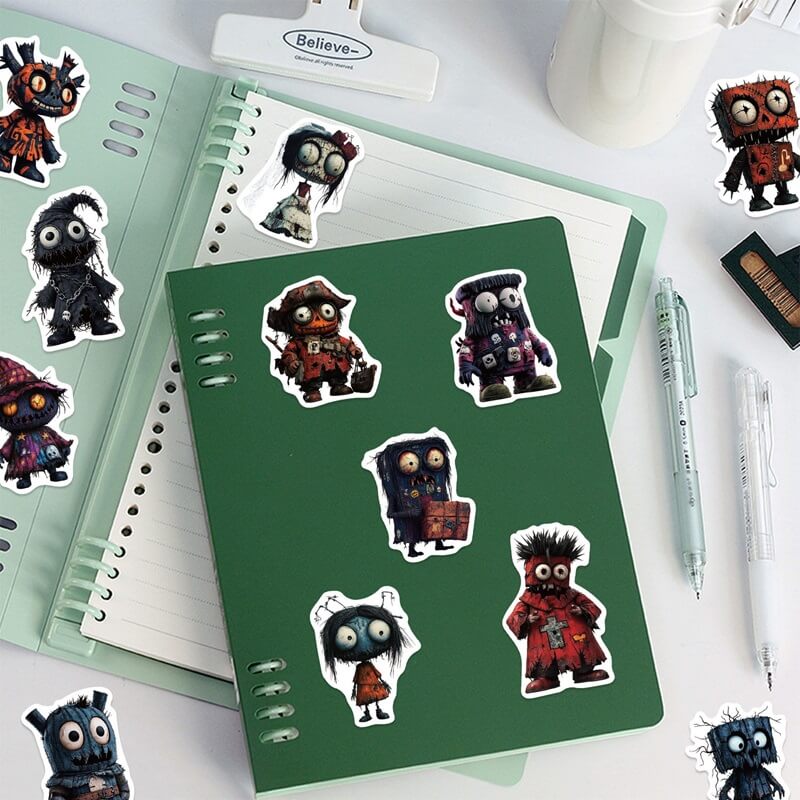 50pcsSpookyGhost-Stickers-Junkjournal-4