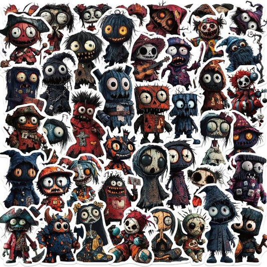 50pcsSpookyGhost-Stickers-Junkjournal