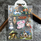 Alice in Wonderland 3D Embossed Stickers