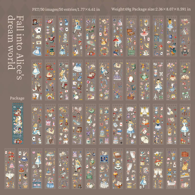 Alice-LongStickerSheet-Scrapbook
