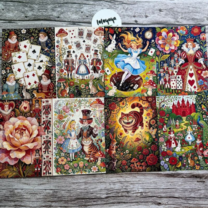 Alice in Wonderland Fairy Tale -Scrapbook Paper 