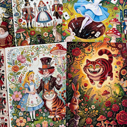 Alice in Wonderland Fairy Tale -Scrapbook Paper -2
