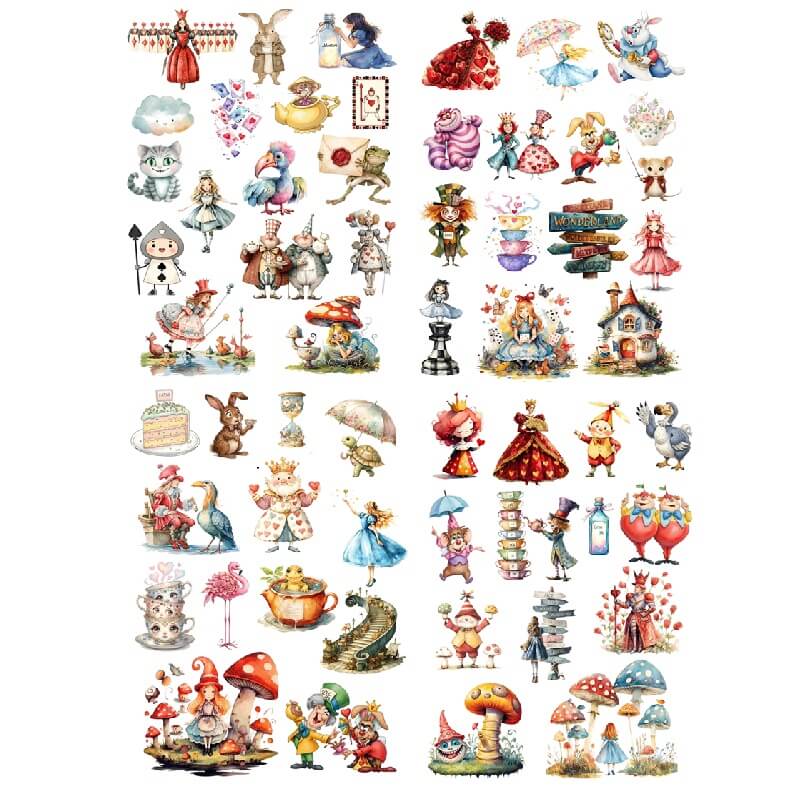 AliceinWonderland-TransferStickers-DIYCraft