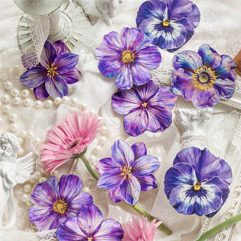 BloomingFlowers-HardCardStickers-Scrapbook-1