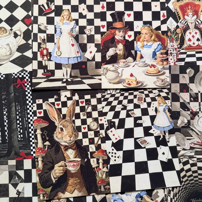 CheckeredAliceinWonderland-Paper-Scrapbook-3