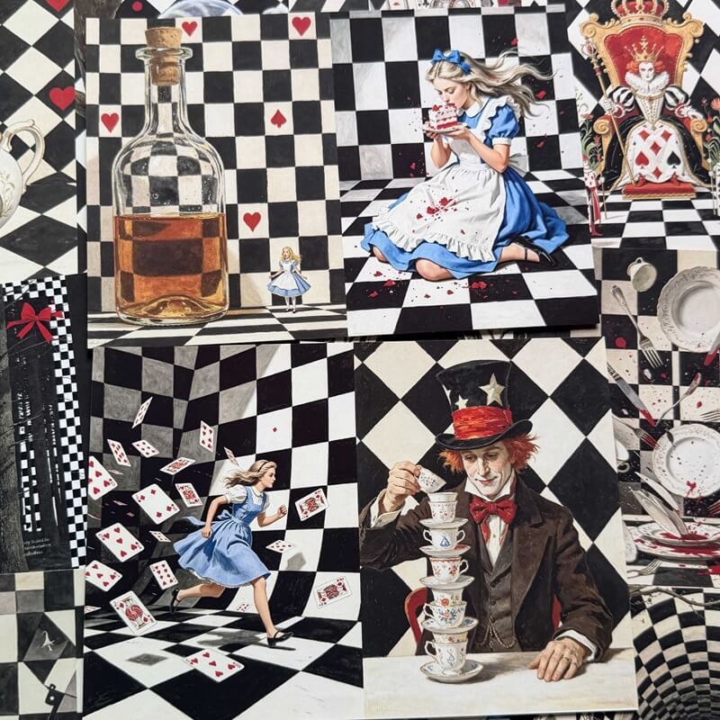 CheckeredAliceinWonderland-Paper-Scrapbook-5