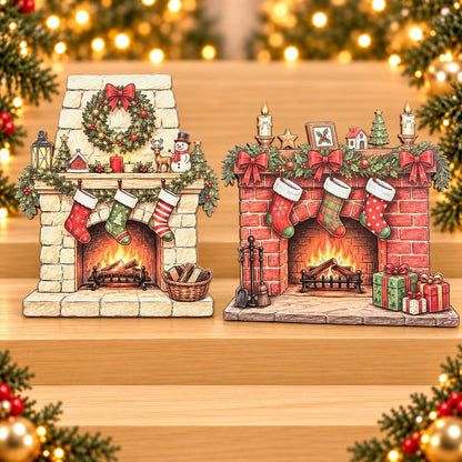 ChristmasCheercardstockcutoutswithsnowmengingerbreadhousestreesfireplacesandwreaths