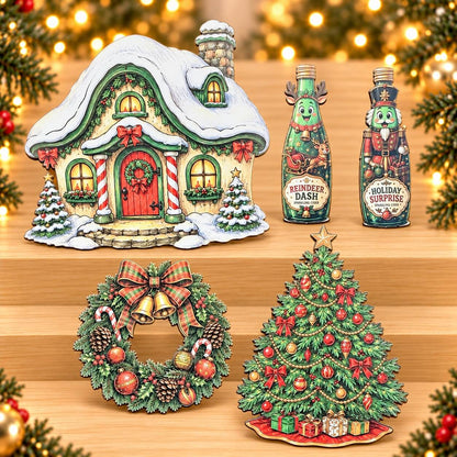 ChristmasCheerpapercutoutsizeandcardstocktexturedetail