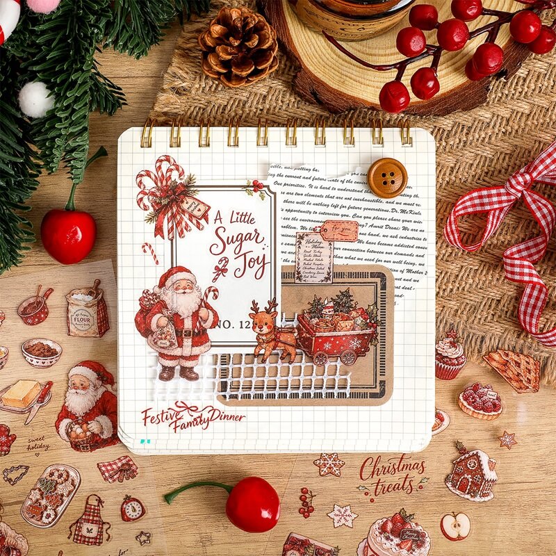 ChristmasDayPETstickersheetsinfourvintageholidaystylesforscrapbooking