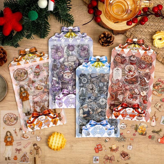 ChristmasDayPETstickersheetsinfourvintageholidaystylesforscrapbookingandjournaling
