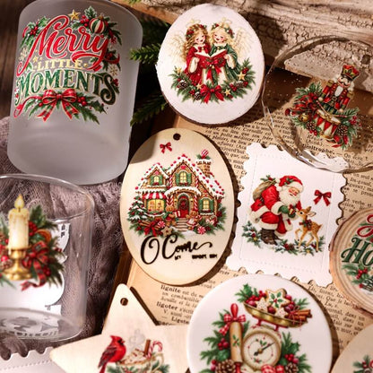 ChristmasUVtransferdesignsfeaturingsingingangels_anutcracker_agingerbreadhouse_andSantafeedingadeer
