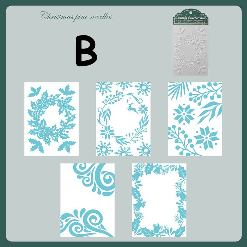 ChristmasWinter-EmbossedPaper-Scrapbook-B