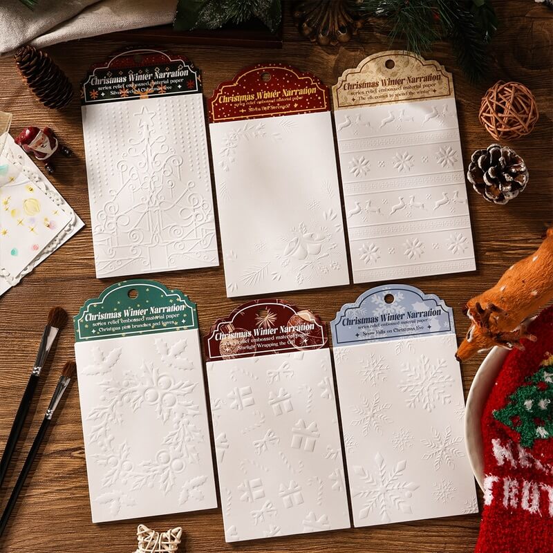 ChristmasWinter-EmbossedPaper-Scrapbook
