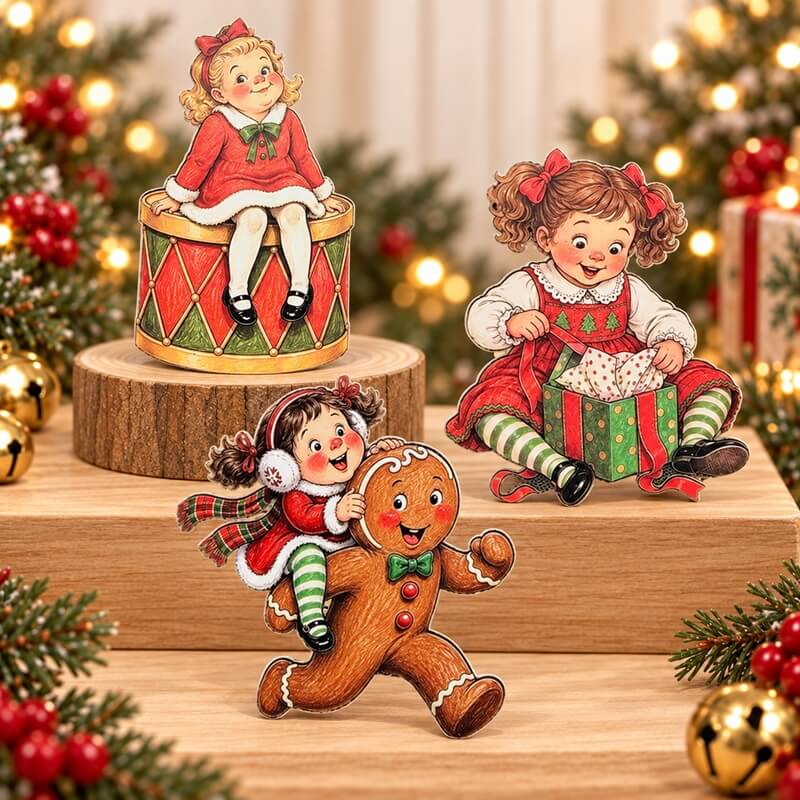 Christmasgirlcardstockcutouts