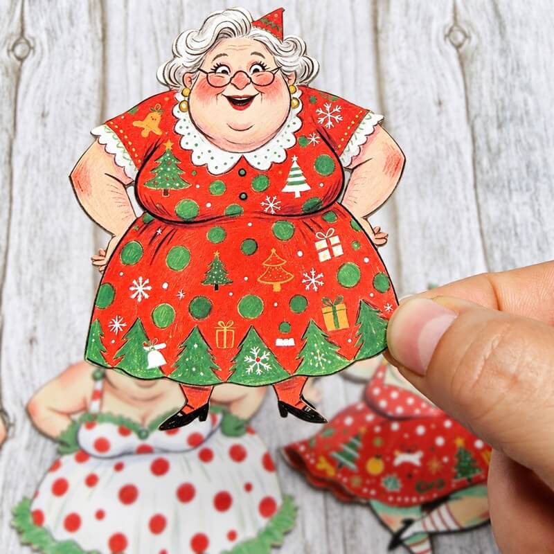 Christmasgrandmacardstockcutouts