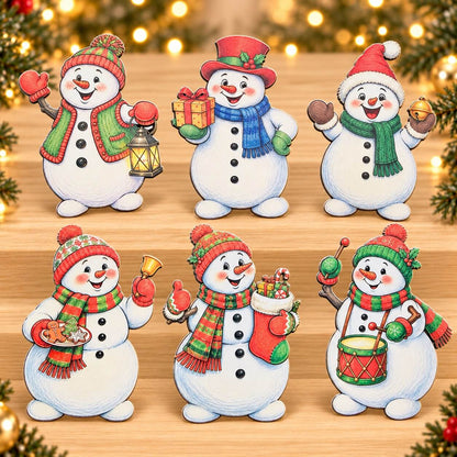 Christmassnowmanandgingerbreadcardstockcutoutsforholidaypapercrafts