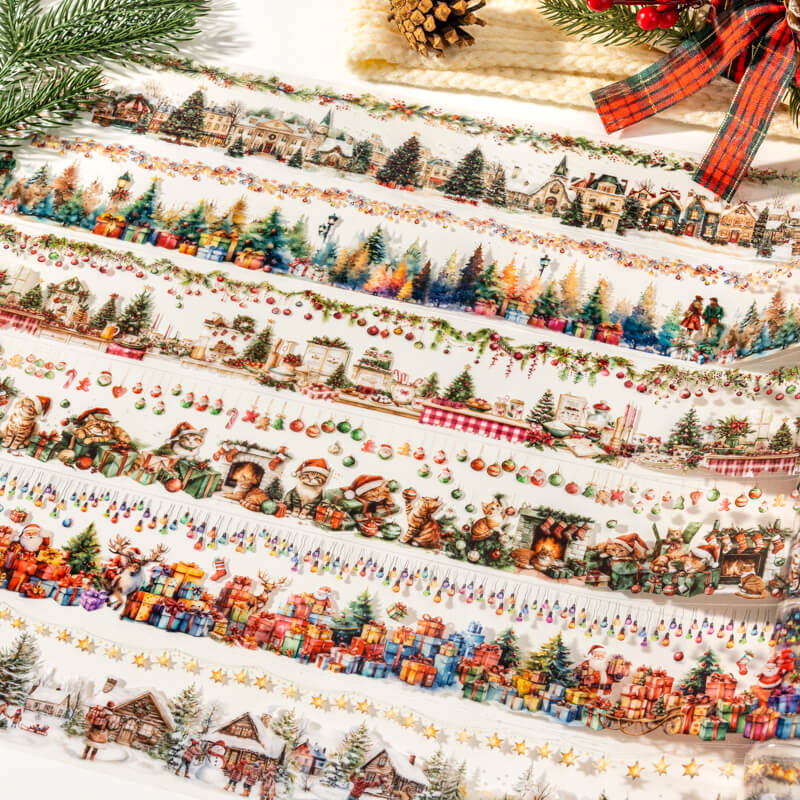 Christmas PET Tape – Winter Village & Holiday Designs