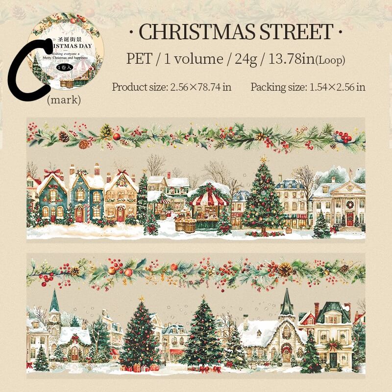 Christmas PET Tape – Winter Village & Holiday Designs