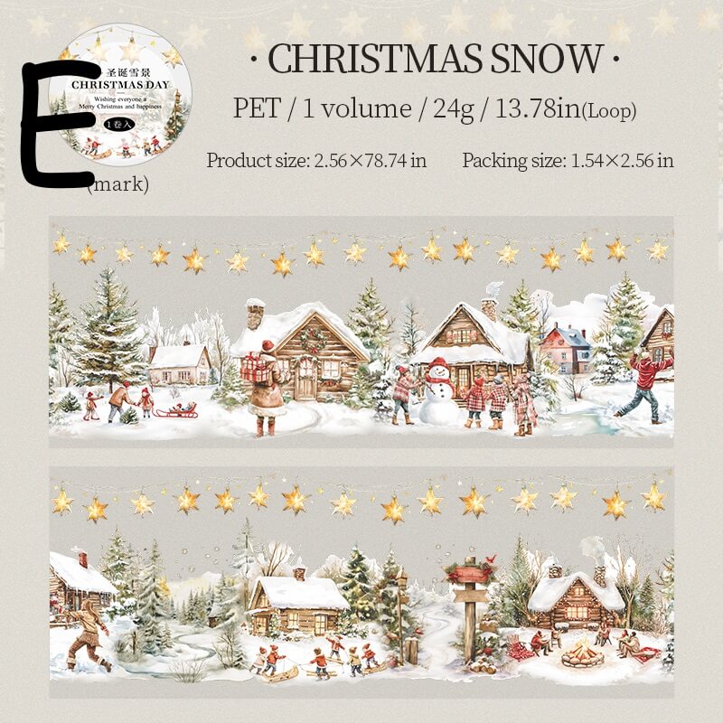 Christmas PET Tape – Winter Village & Holiday Designs