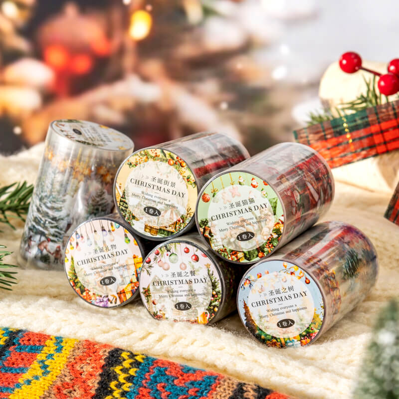 Christmas PET Tape – Winter Village & Holiday Designs
