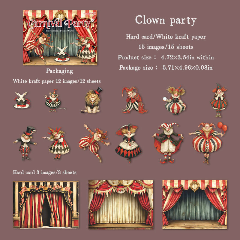 Clownparty-Stickers-Scrapbook
