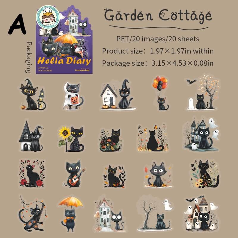 CuteBlackCat-Stickers-JunkJournal-A