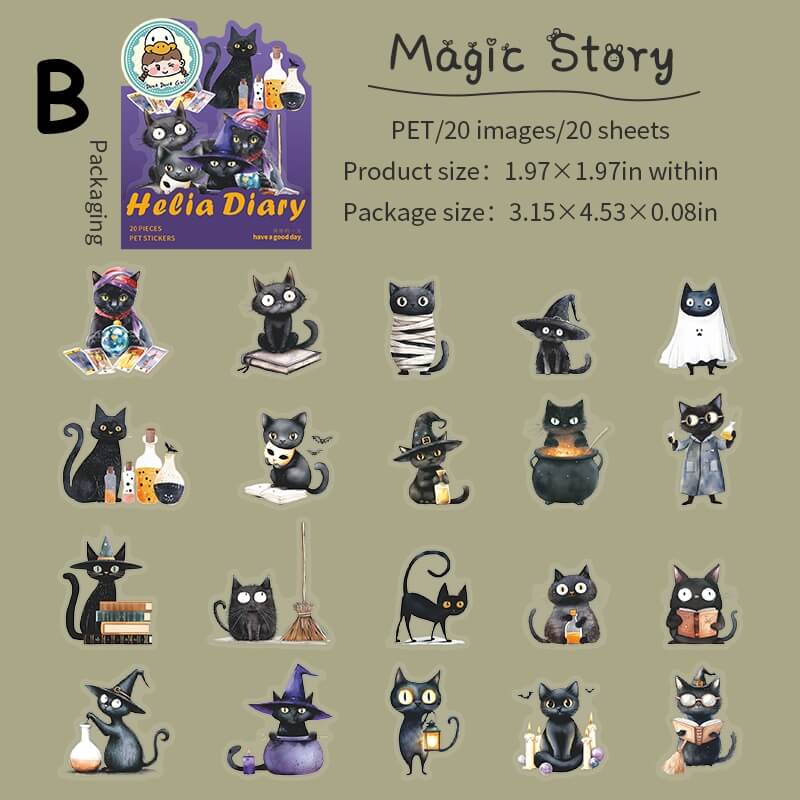 CuteBlackCat-Stickers-JunkJournal-B