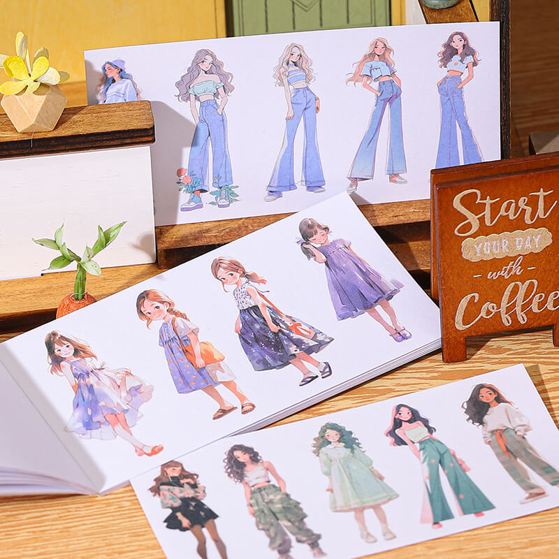 Cute Girl Mini Sticker Book – loloyaya