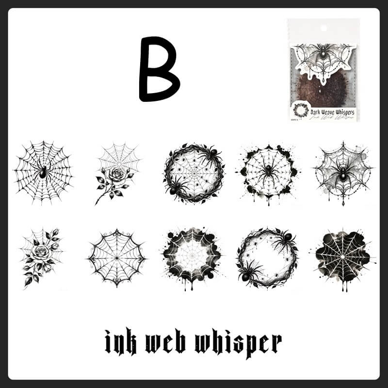 DarkSpiderWeb-Stickers-JunkJournal-B