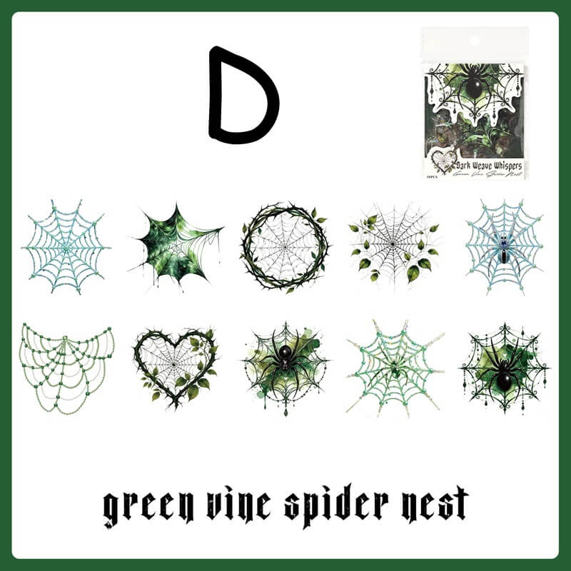 DarkSpiderWeb-Stickers-JunkJournal-D