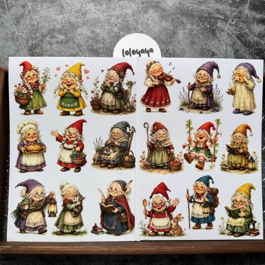 Elf Grandma UV transfer stickers