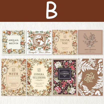 Floral vellum paper with vintage rose designs-Bstyle
