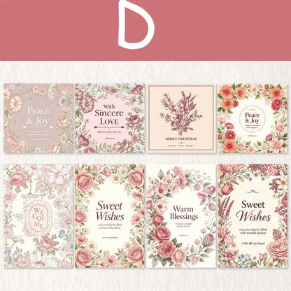 Floral vellum paper with vintage rose designs-D style