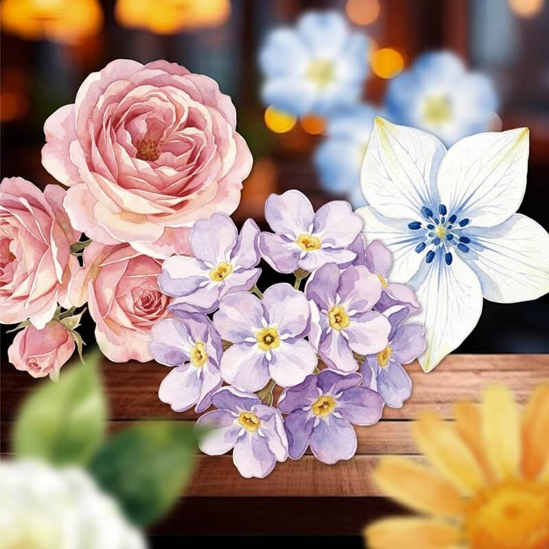 Flowers-HardCardStickers-Scrapbook-2