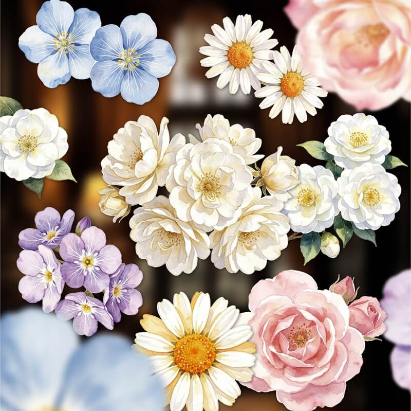 Flowers-HardCardStickers-Scrapbook-3