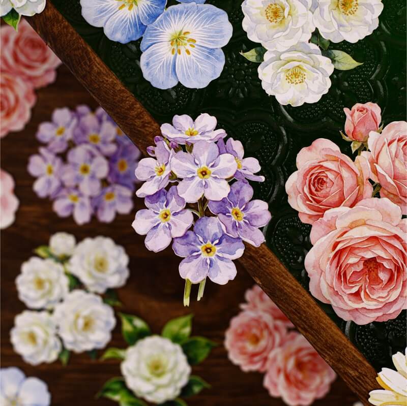 Flowers-HardCardStickers-Scrapbook-5