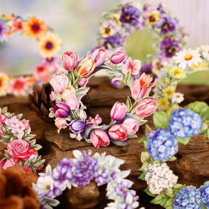 Flowerwreath-Hardcardsticker-Scrapbook