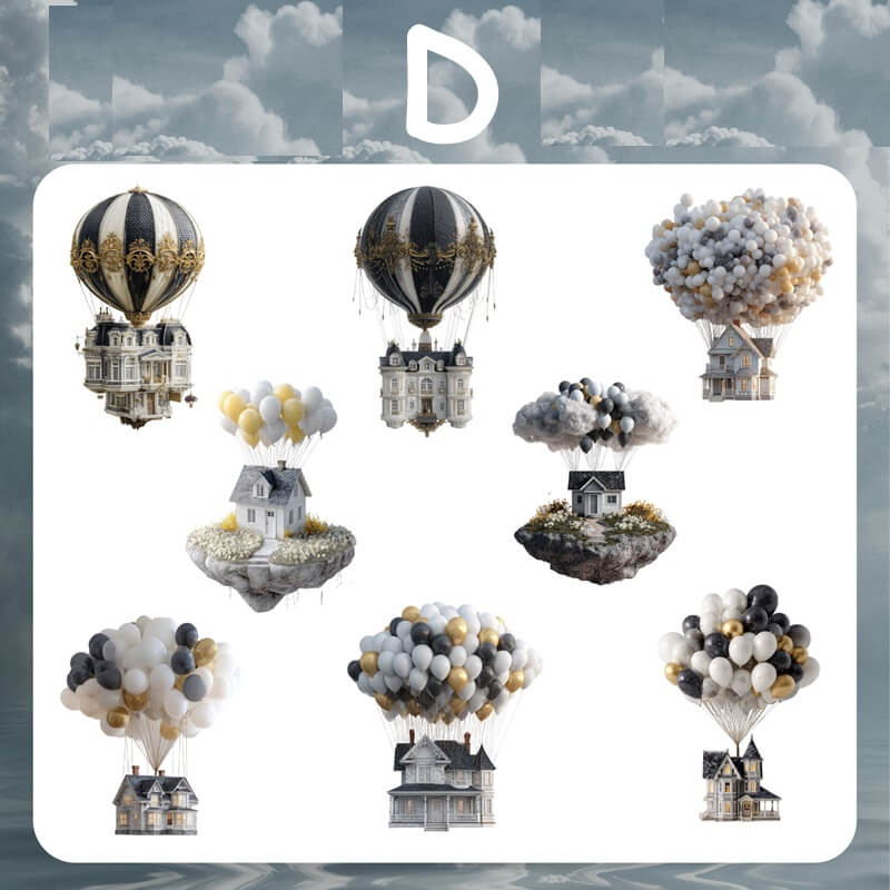 Flyinghouse-sticker-Scrapbooking-D