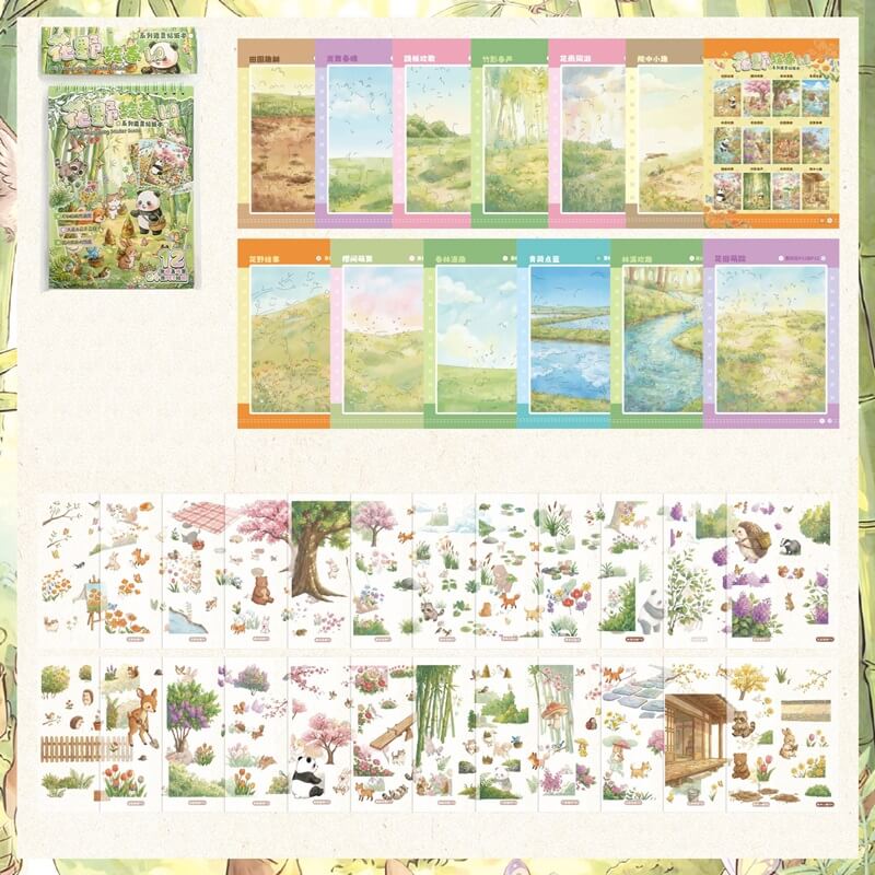 ForestSceneryCollage-StickerBook-Scrapbook