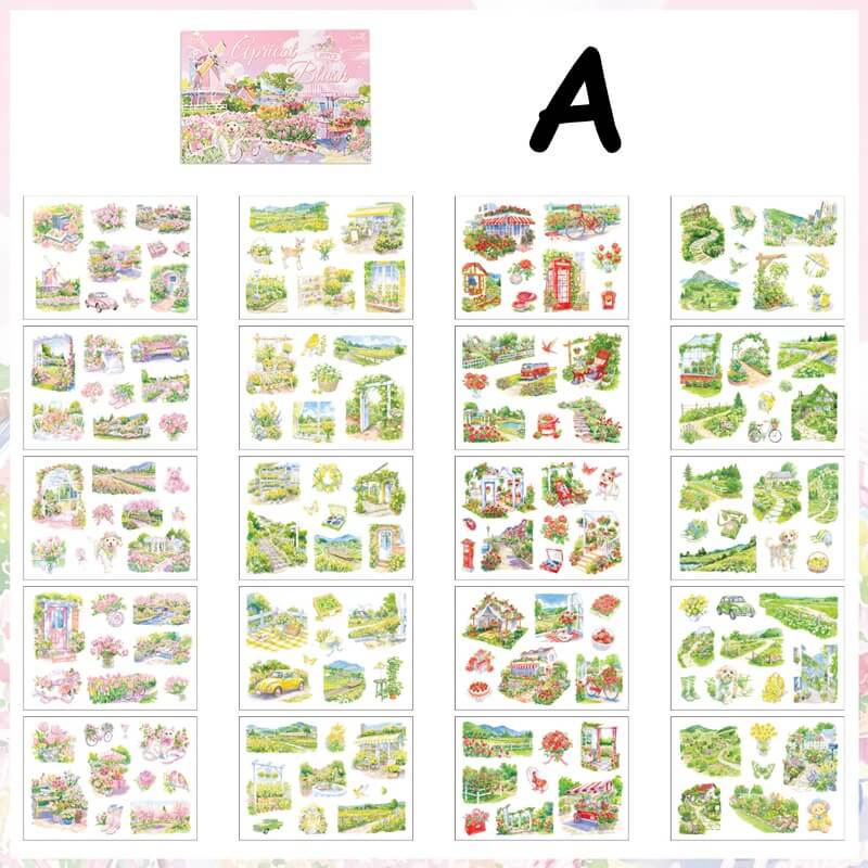 FourSeasonsScenery-StickerBook-Scrapbook-A