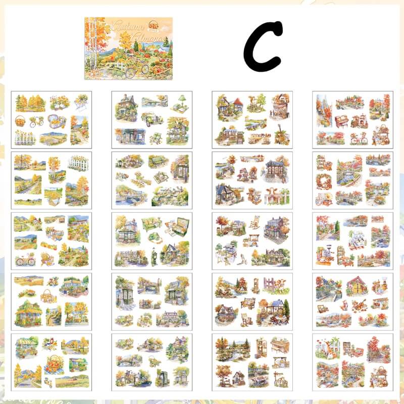 FourSeasonsScenery-StickerBook-Scrapbook-C