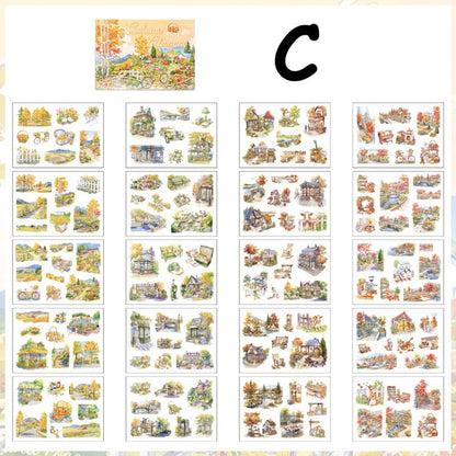 FourSeasonsScenery-StickerBook-Scrapbook-C