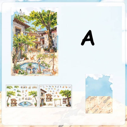 FourSeasonsScenery-Stickers-DiyCraft-A